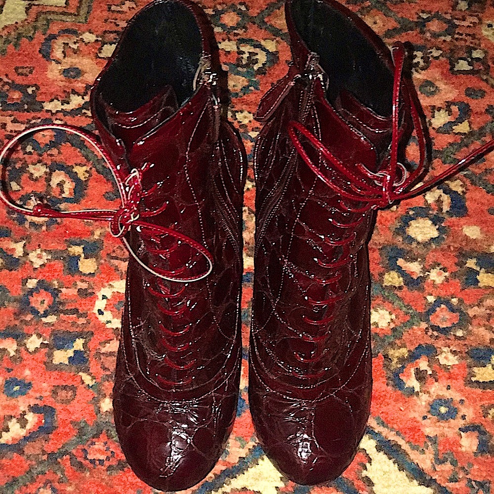 Alaa Patent Wedge Booties! Rare - image 5